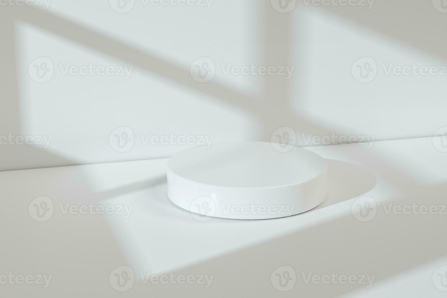 the platform for product presentation in a empty room, 3d rendering photo