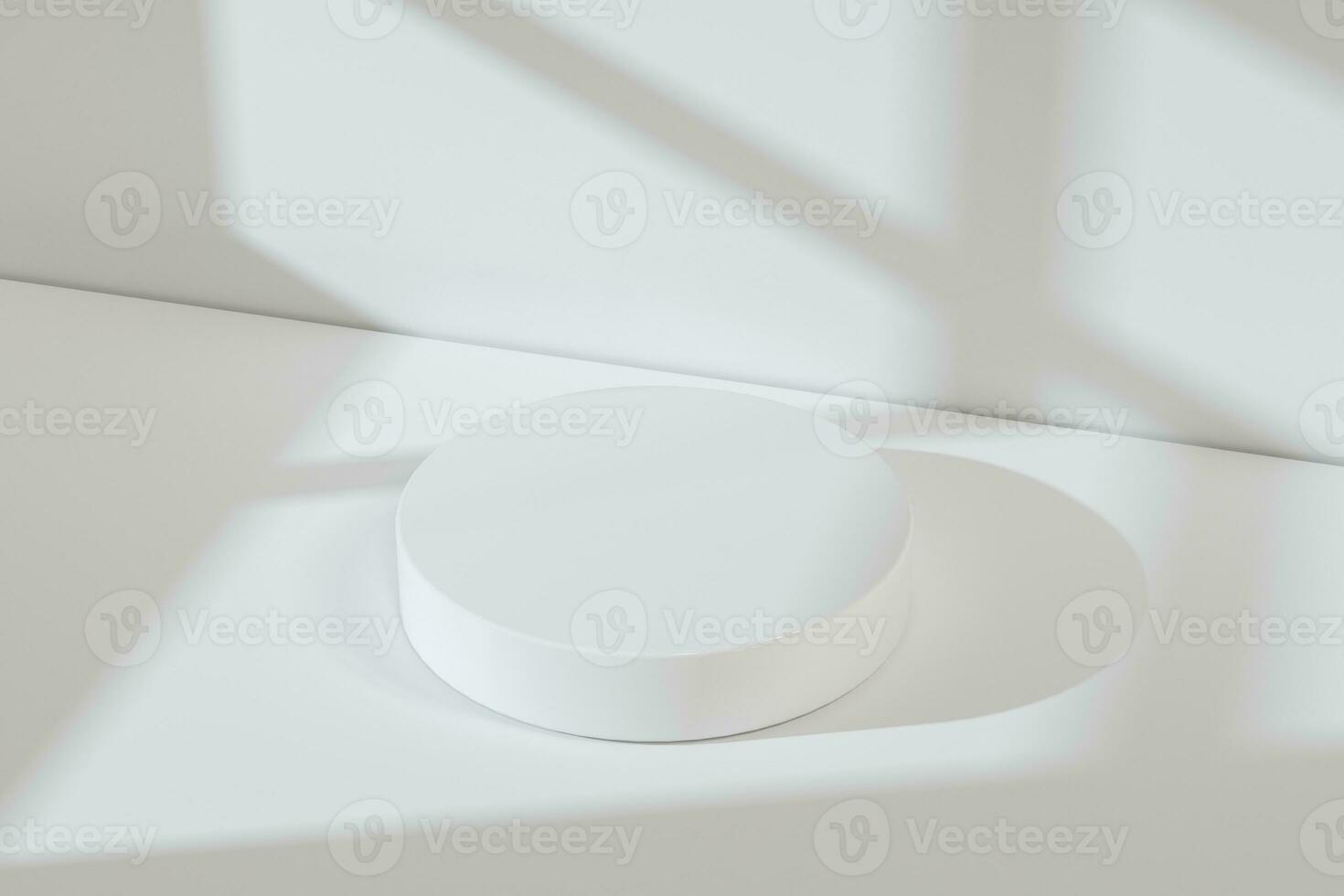 the platform for product presentation in a empty room, 3d rendering photo