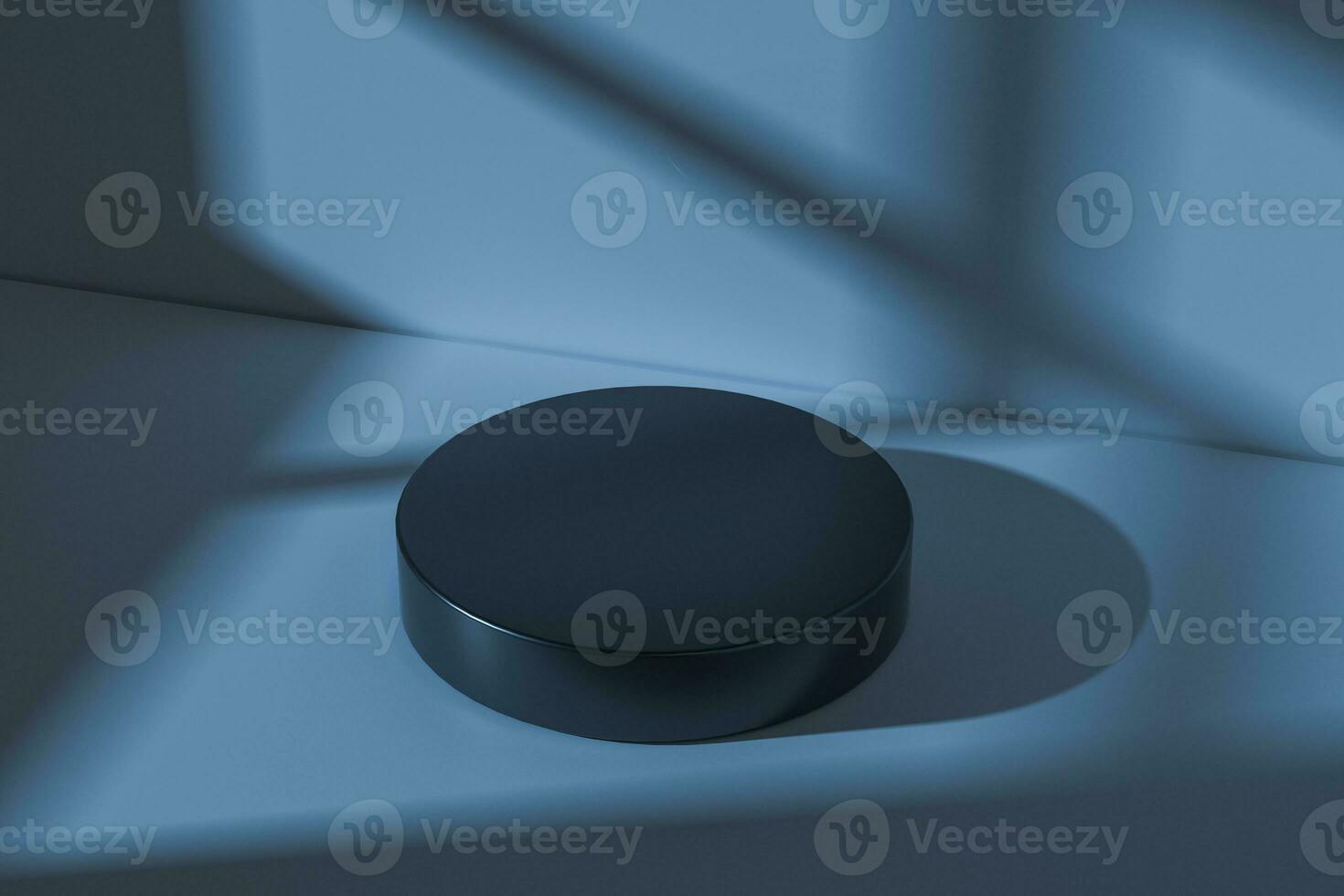 the platform for product presentation in a empty room, 3d rendering photo