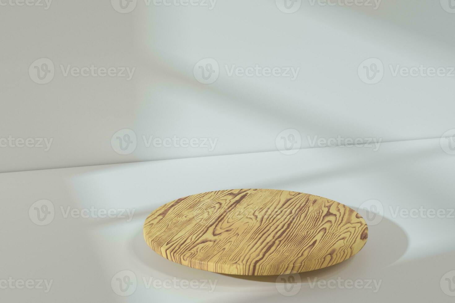 the platform for product presentation in a empty room, 3d rendering photo