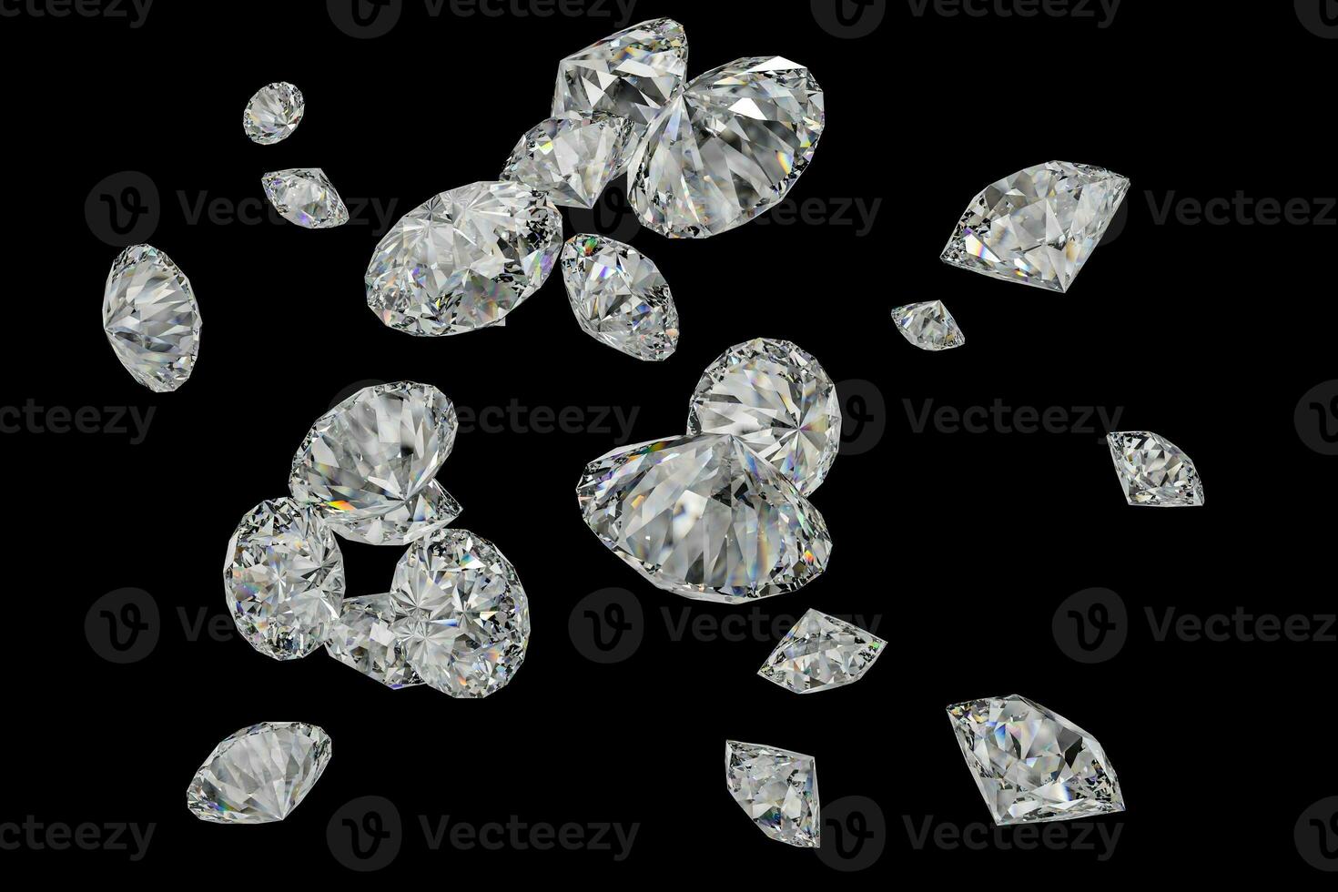 luxury diamond gem, 3d rendering photo