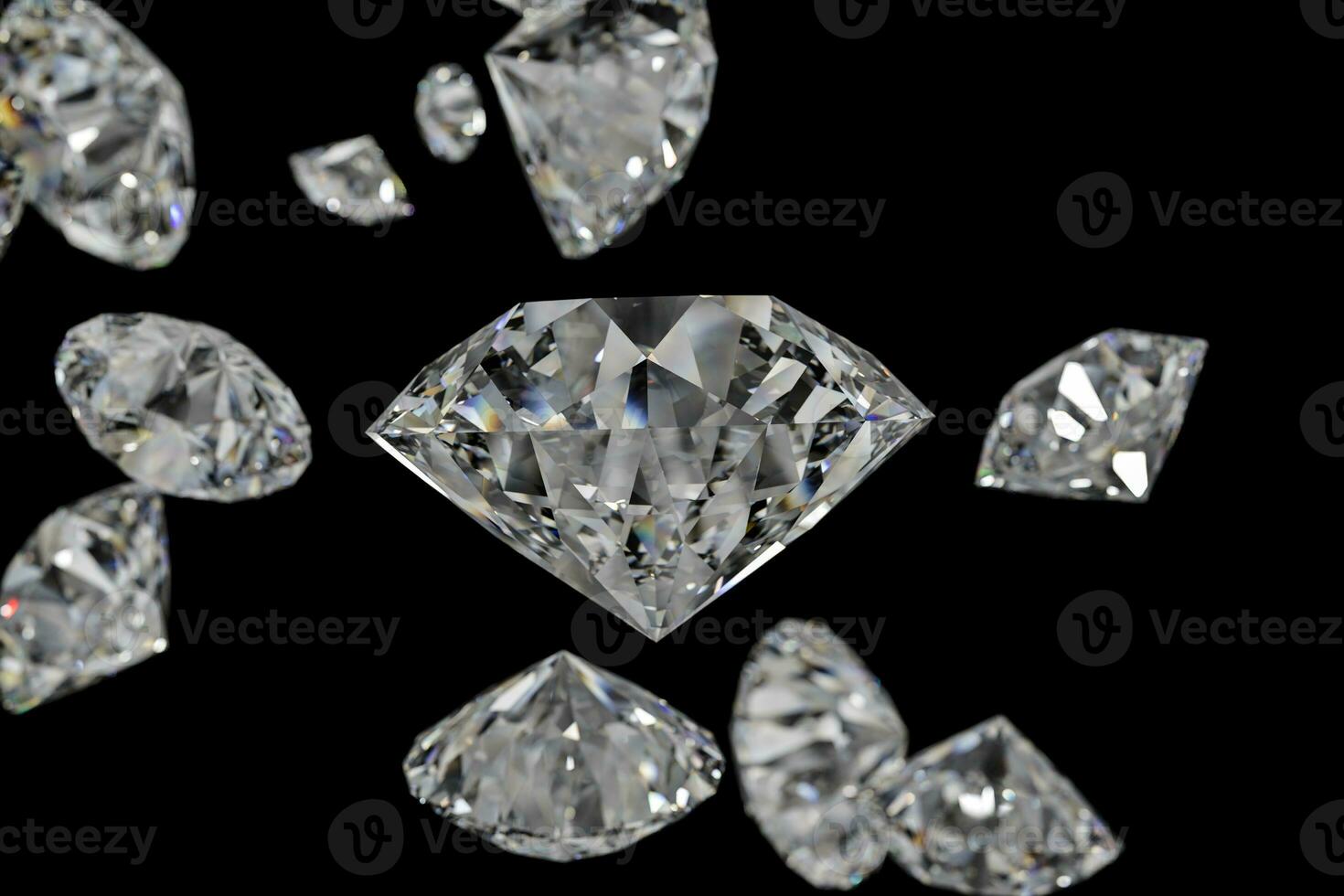 luxury diamond gem, 3d rendering photo