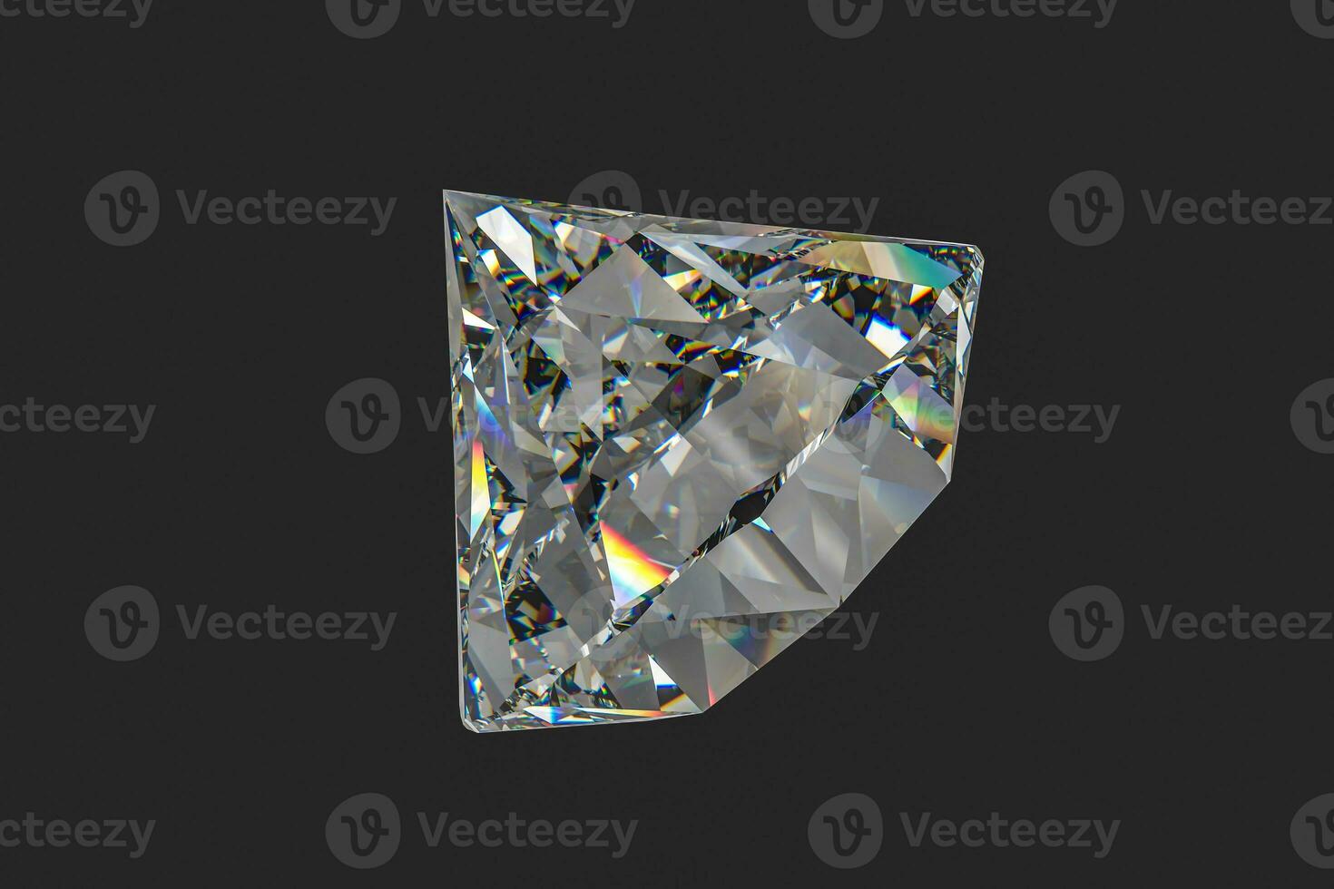 lujo diamante joya, 3d representación foto