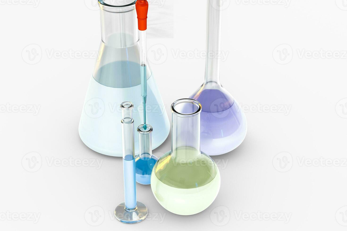 3d rendering, Chemical vessels in the laboratory photo