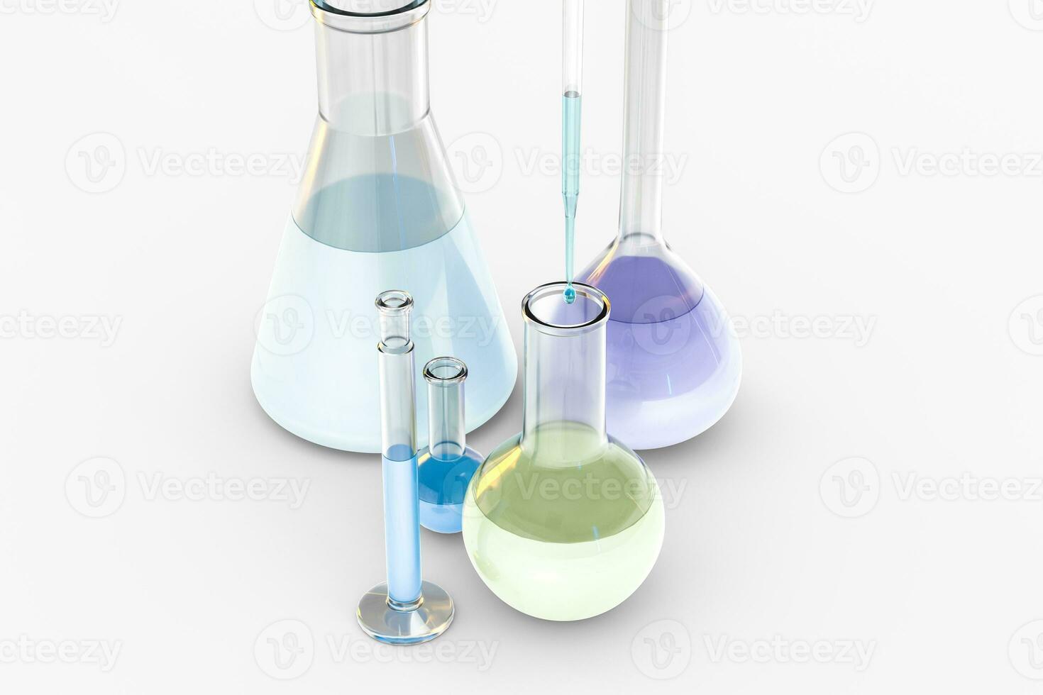 3d rendering, Chemical vessels in the laboratory photo