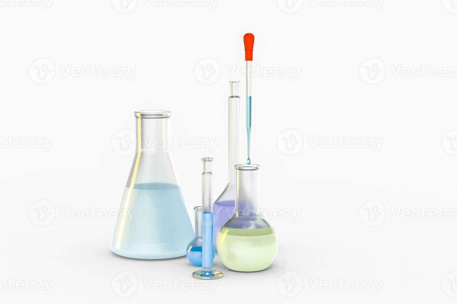 3d rendering, Chemical vessels in the laboratory photo