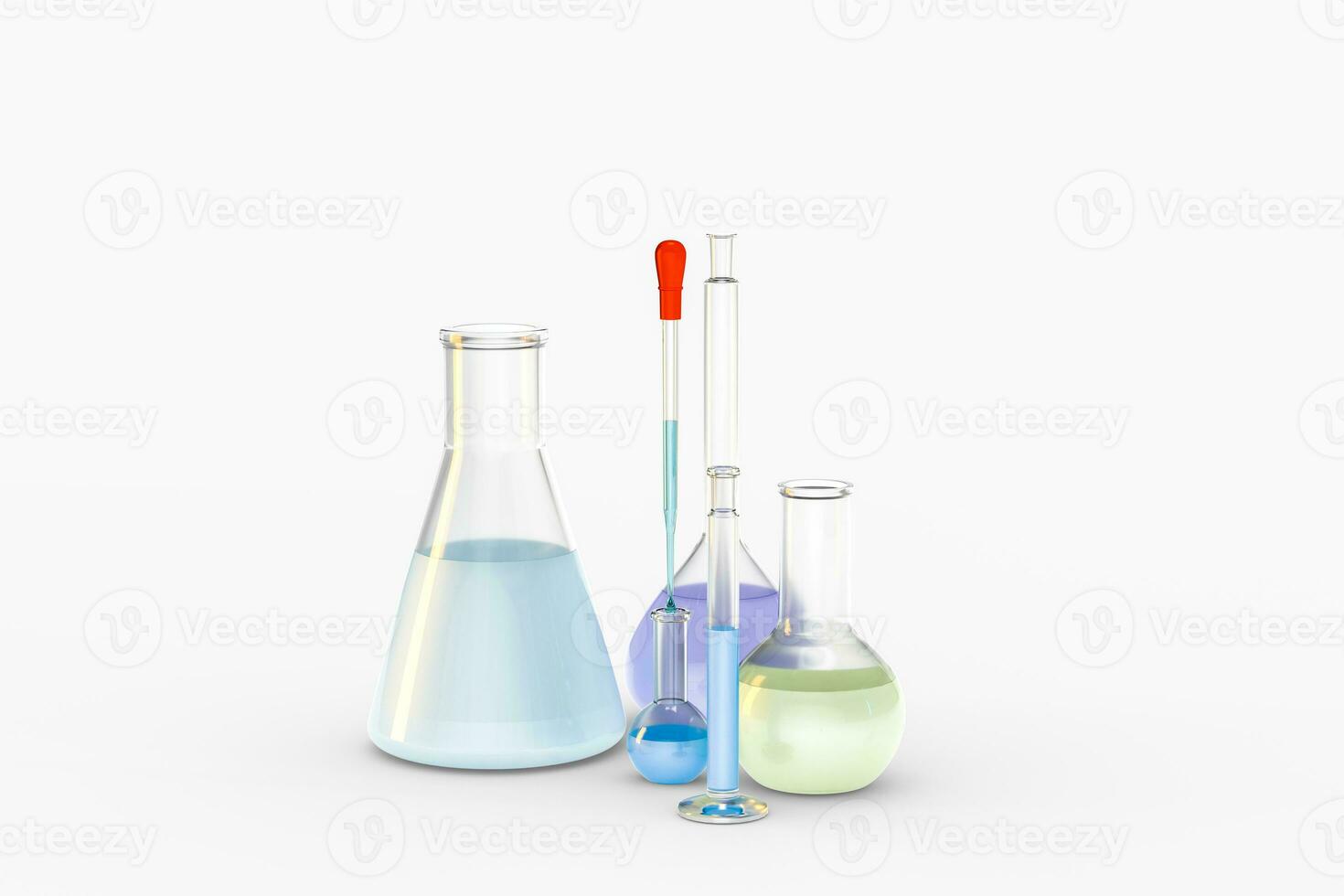 3d rendering, Chemical vessels in the laboratory photo