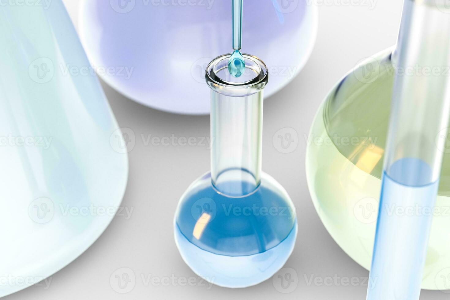 3d rendering, Chemical vessels in the laboratory photo