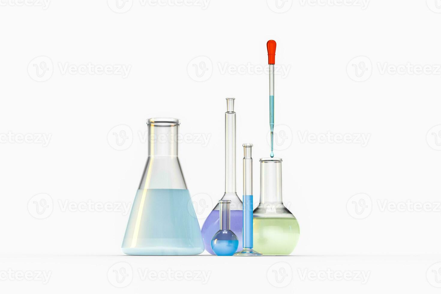 3d rendering, Chemical vessels in the laboratory photo