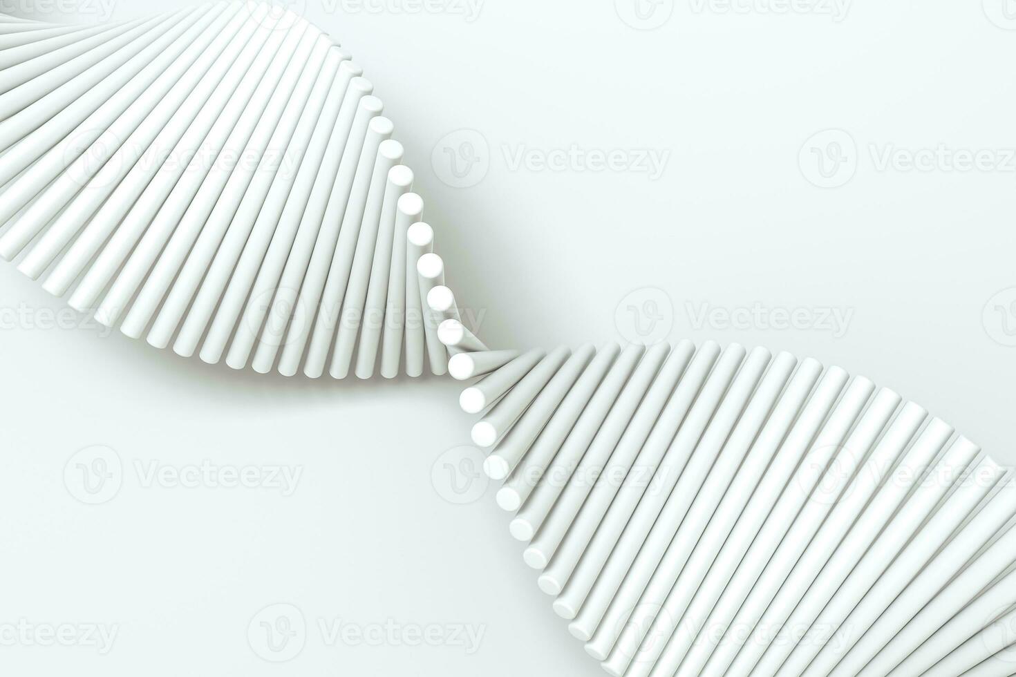 3d rendering, the spiral DNA consist of lines. photo