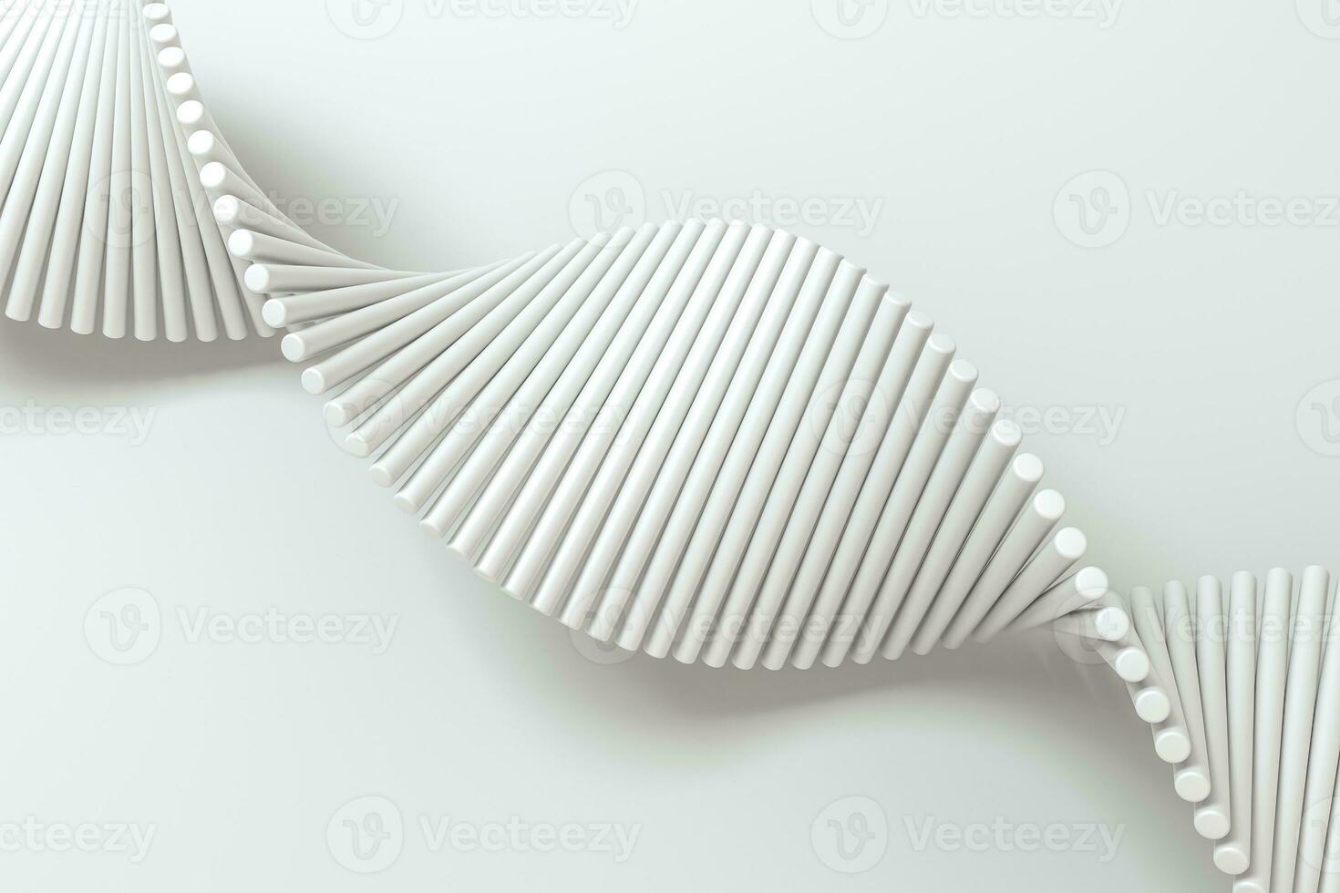 3d rendering, the spiral DNA consist of lines. photo