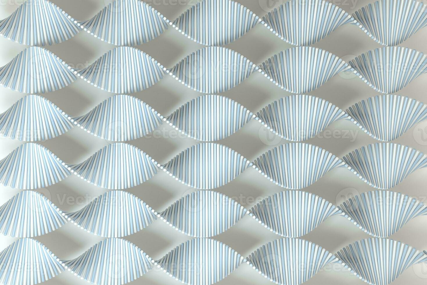 3d rendering, the spiral DNA consist of lines. photo
