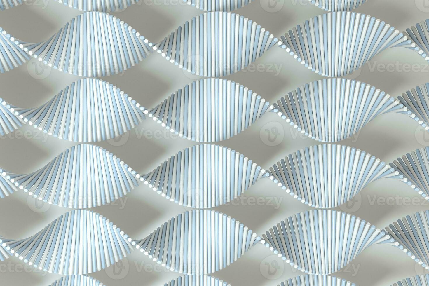 3d rendering, the spiral DNA consist of lines. photo