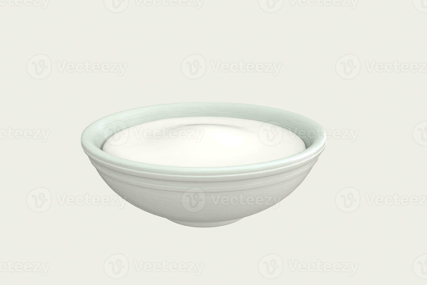 A bowl of milk and splashing liquid, 3d rendering. photo