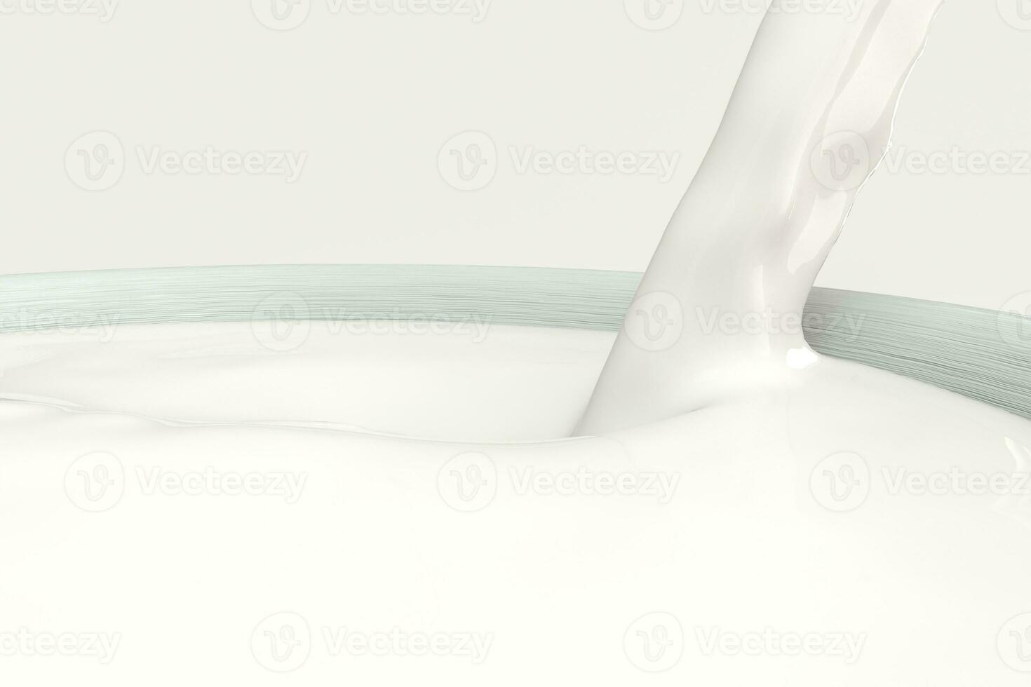A bowl of milk and splashing liquid, 3d rendering. photo