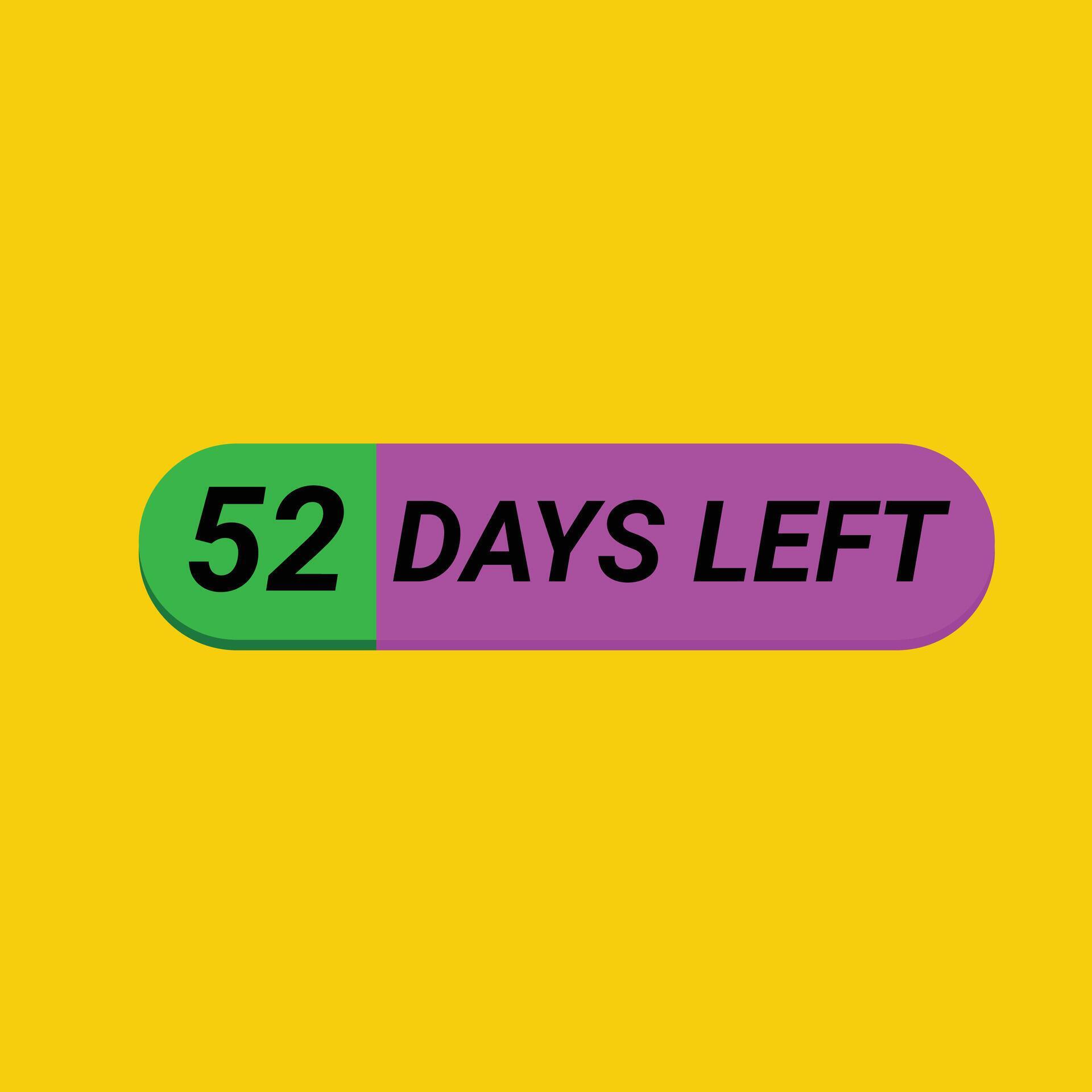 52 day counter design 27884229 Vector Art at Vecteezy