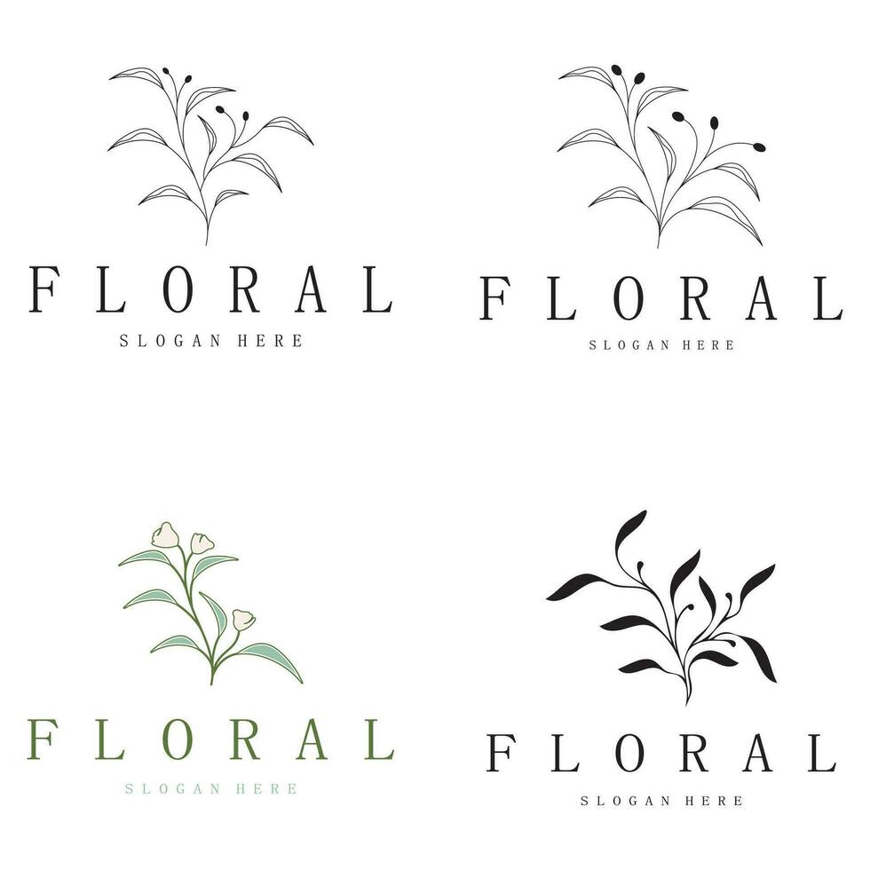 Elegant floral and leaf frame. Delicate botanical vector illustration for labels, spas, corporate identity, and wedding invitations