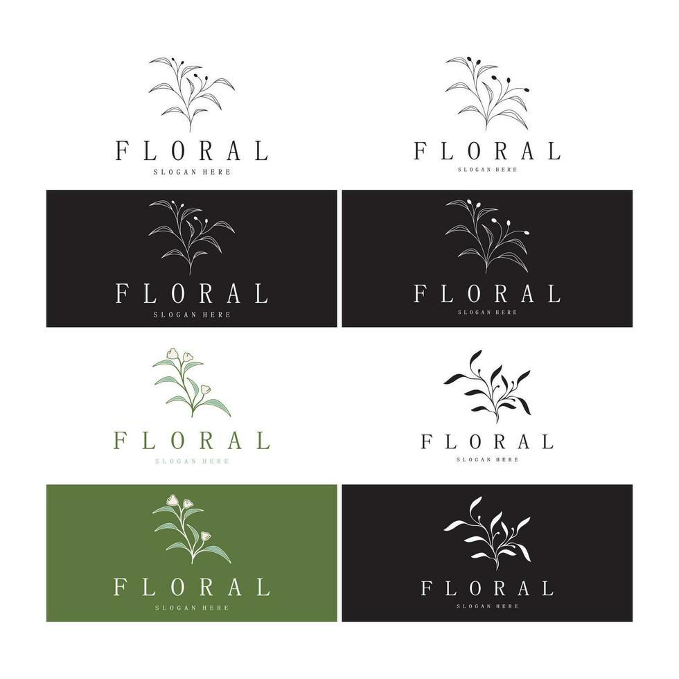 elegante floral y hoja marco. delicado botánico vector ilustración para etiquetas, balnearios, corporativo identidad, y Boda invitaciones