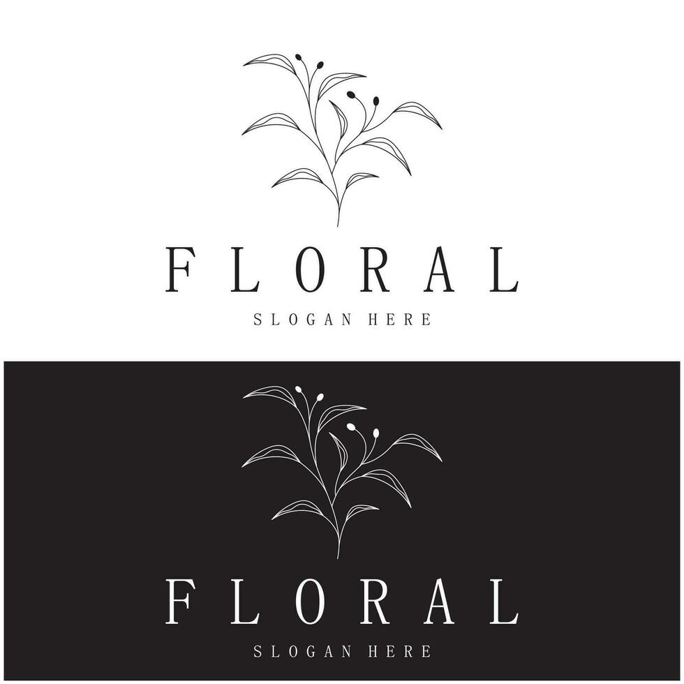 Elegant floral and leaf frame. Delicate botanical vector illustration for labels, spas, corporate identity, and wedding invitations