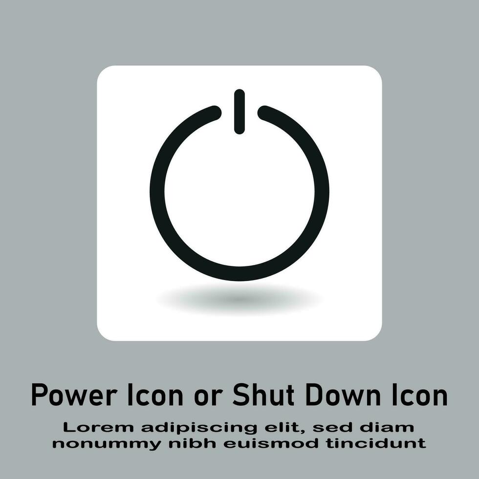 Power icon or Shut down symbol flat icon vector. vector