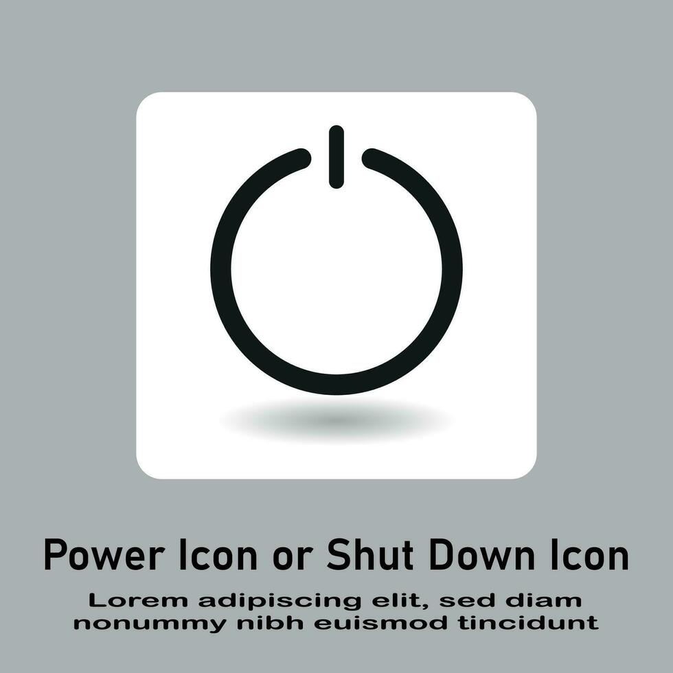 Power icon or Shut down symbol flat icon vector. vector