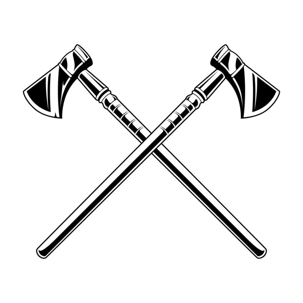 Medieval Crossed Axes Vector