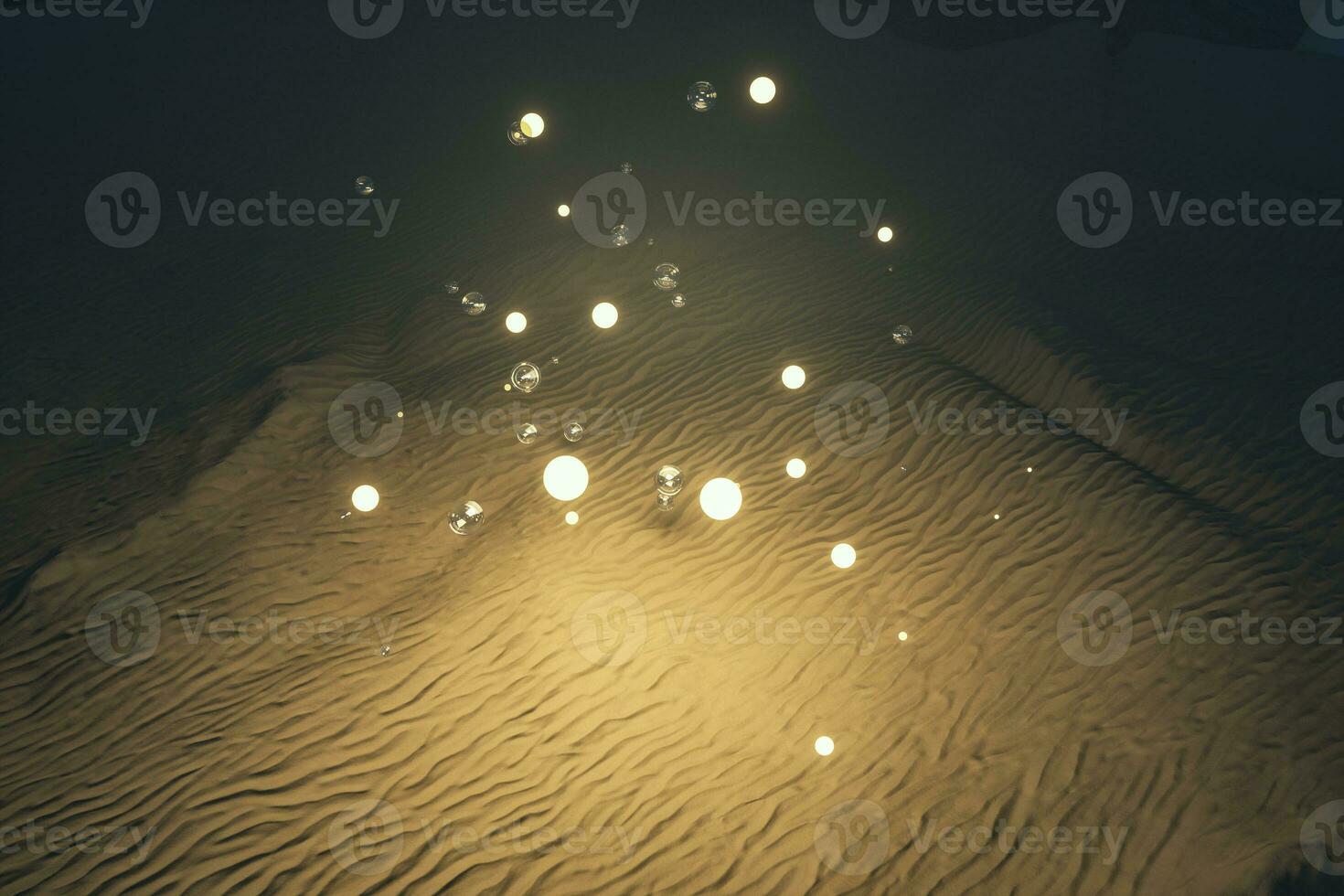 3d rendering, the wide desert, with stripes shapes. photo