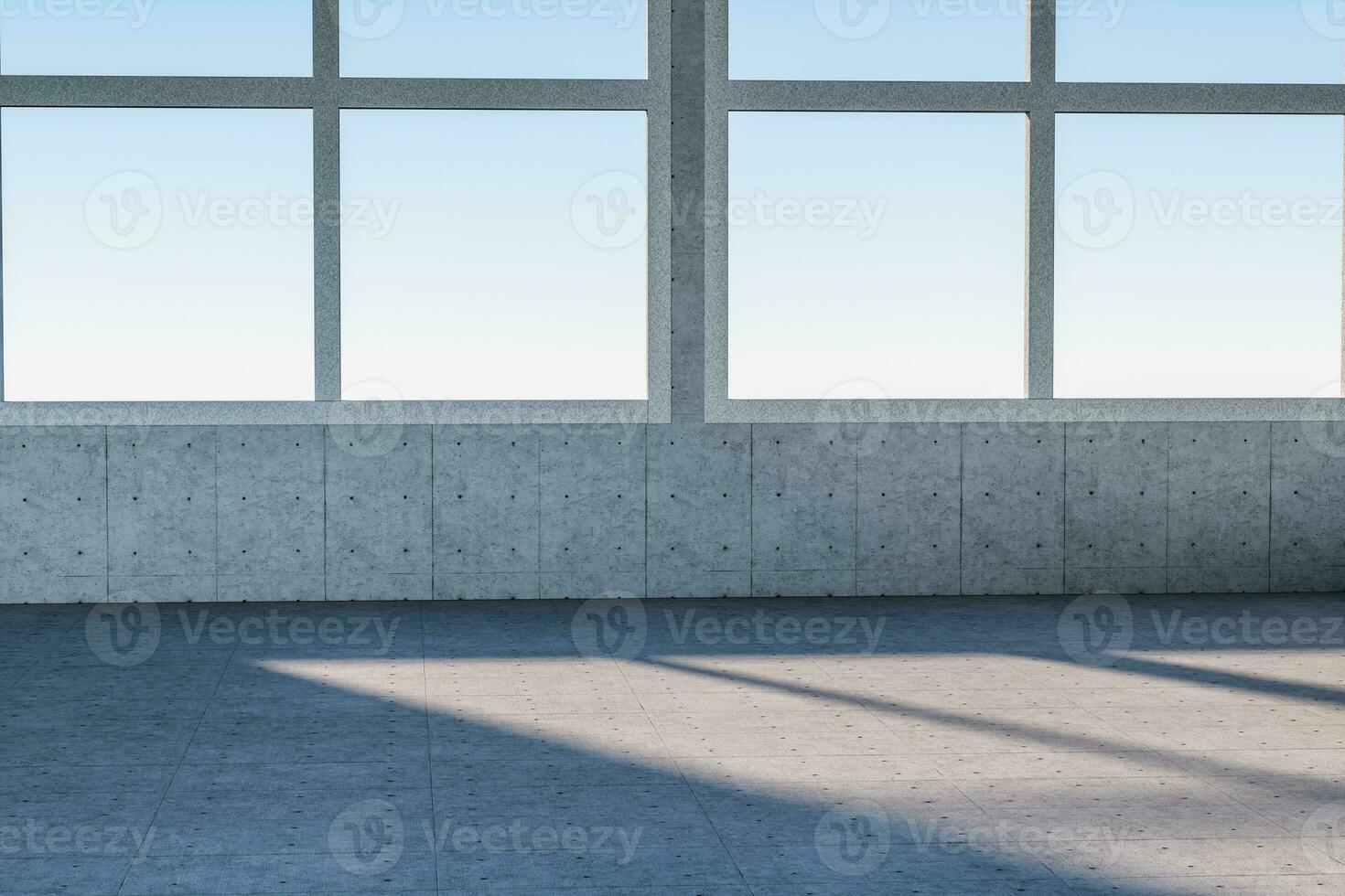 The cleaning house and the sunshine from the window, 3d rendering. photo