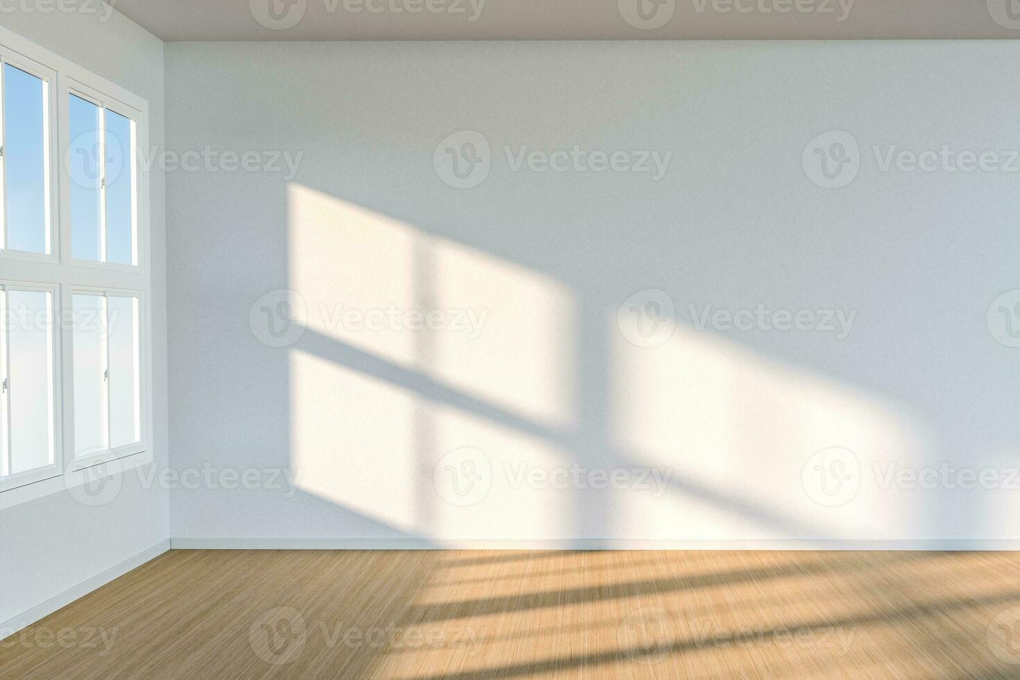 The cleaning house and the sunshine from the window, 3d rendering. photo