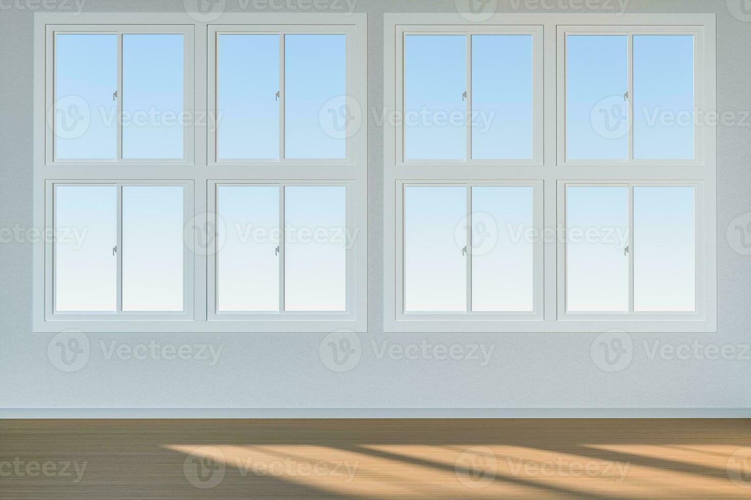 The cleaning house and the sunshine from the window, 3d rendering. photo