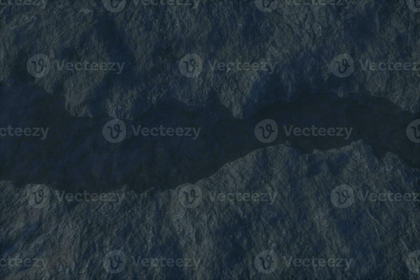 The river between the mountains at night, 3d rendering photo