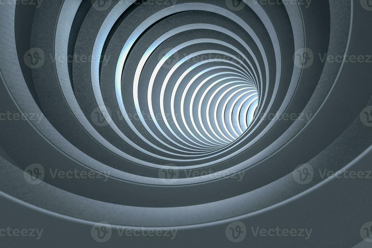 3d rendering, dark science-fiction tunnel, dark background photo