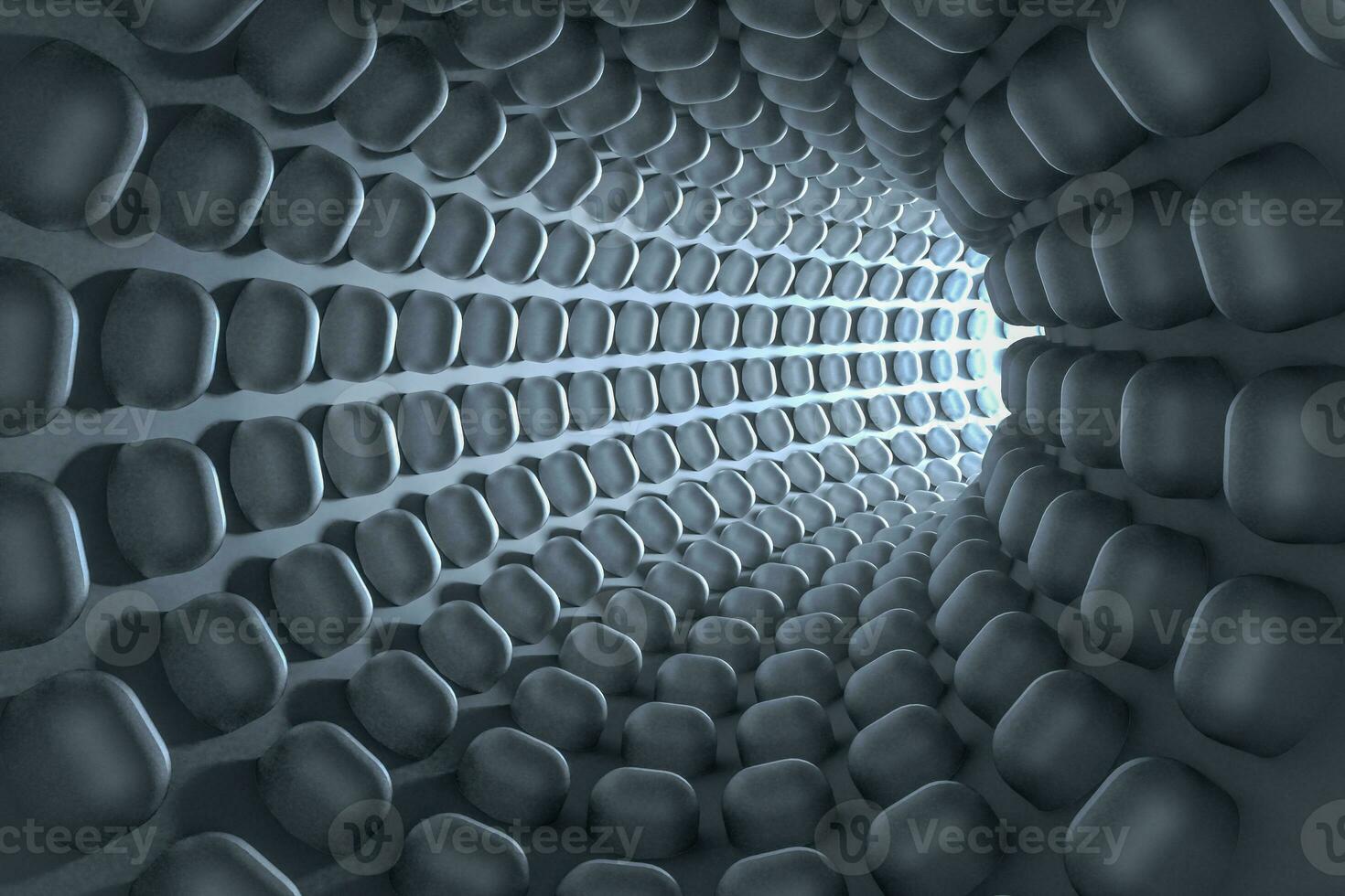 3d rendering, dark science-fiction tunnel, dark background photo