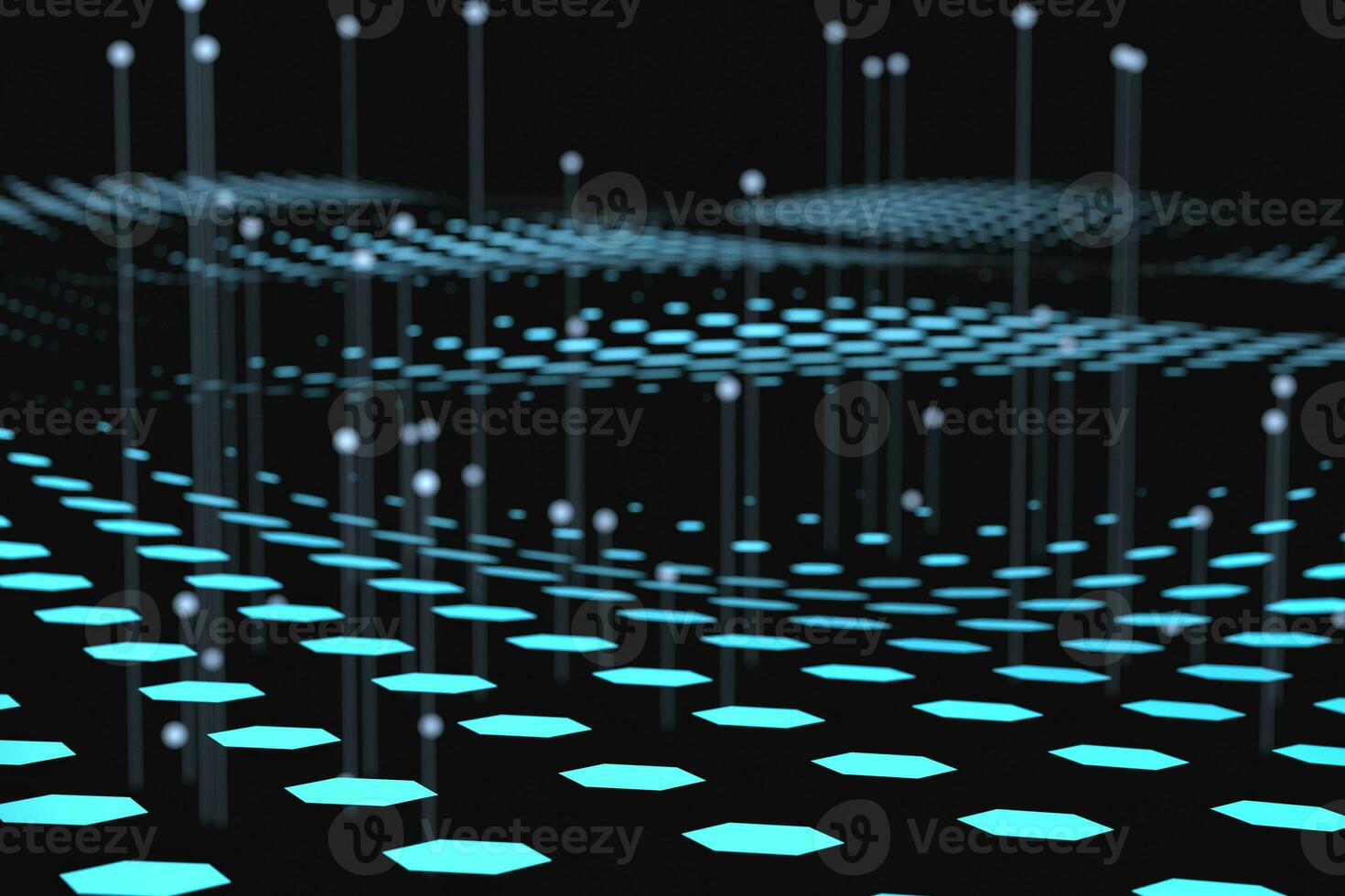3d rendering, flow dot with gradient background photo