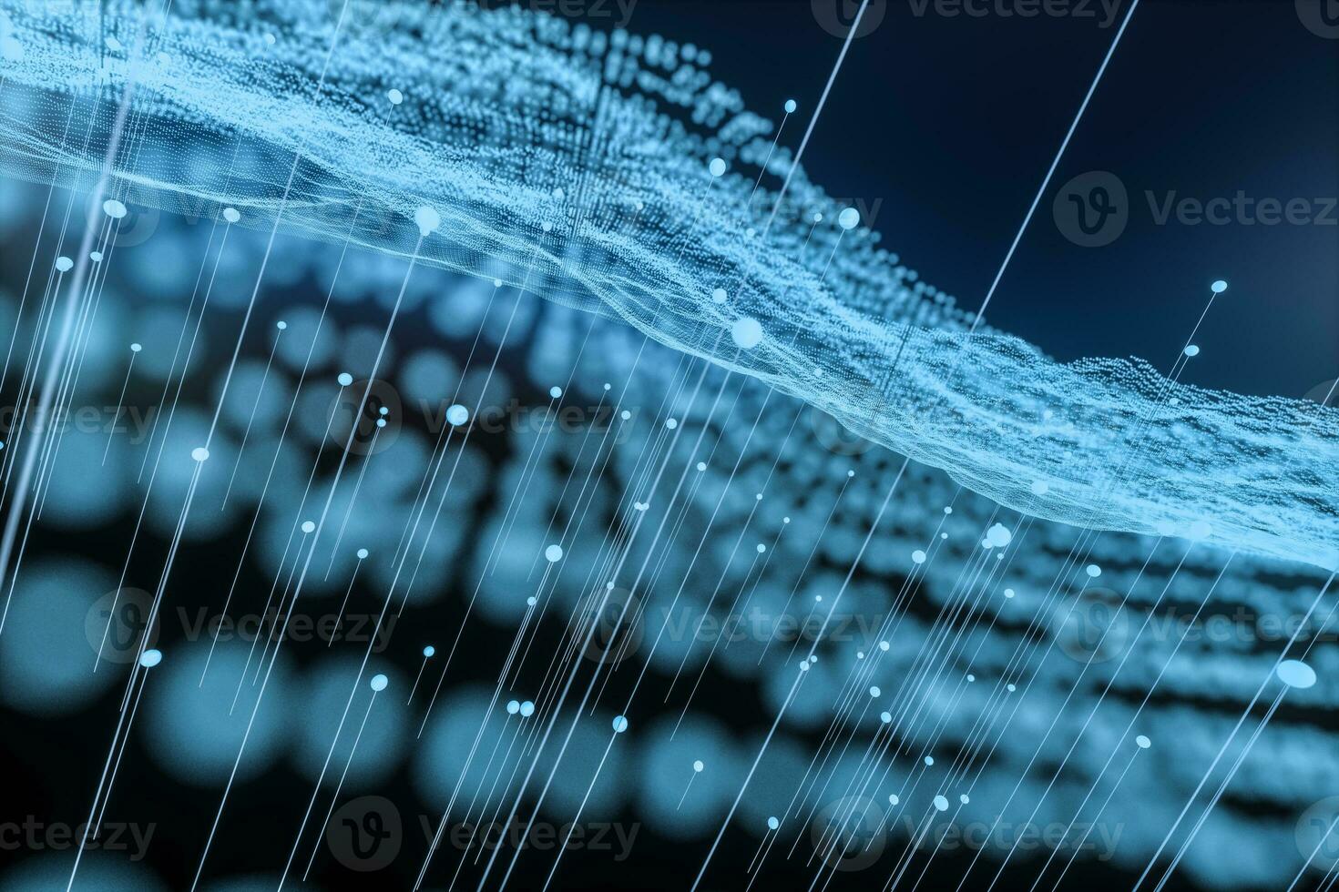 3d rendering, flow dot with gradient background photo