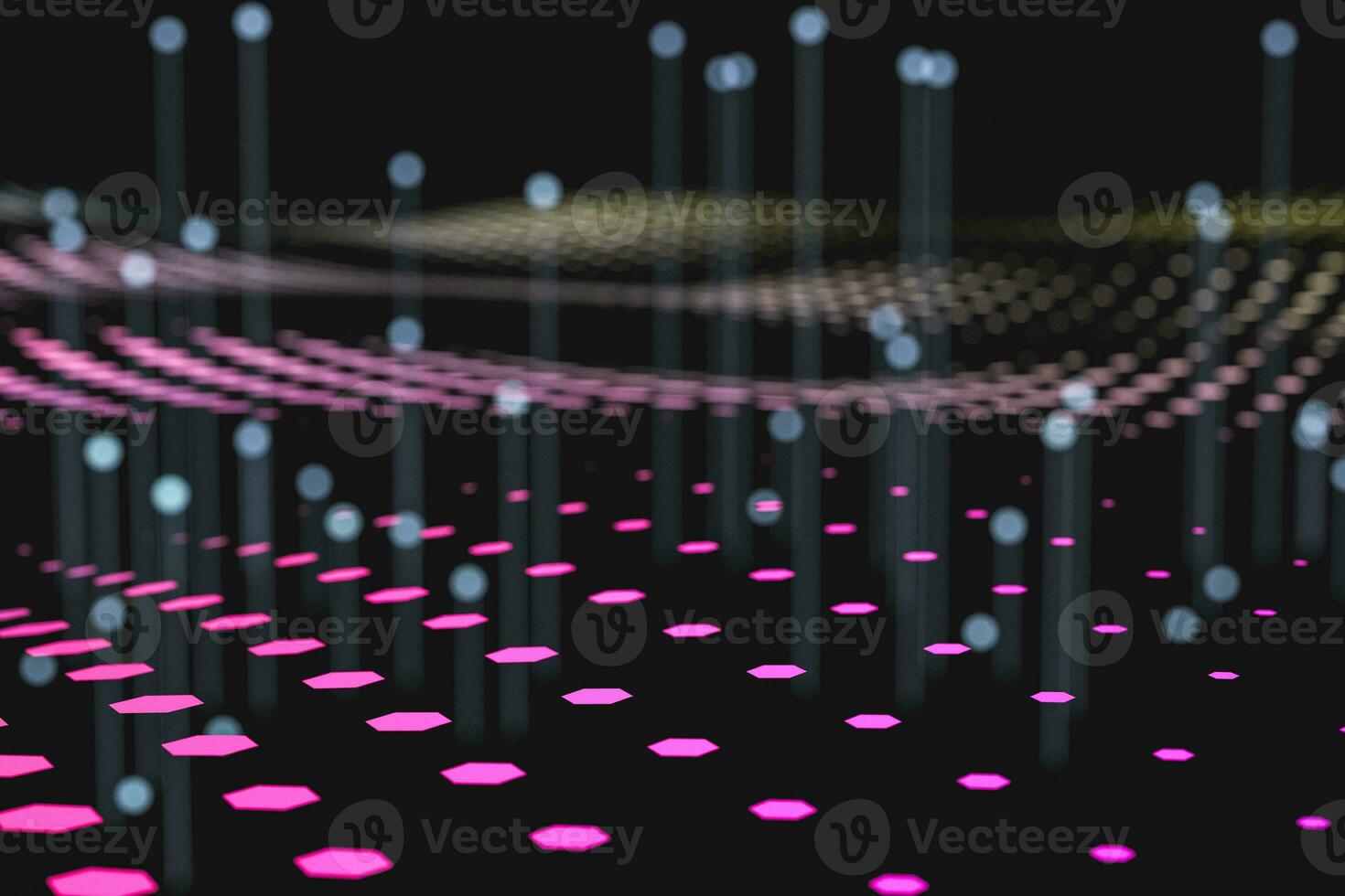 3d rendering, flow dot with gradient background photo