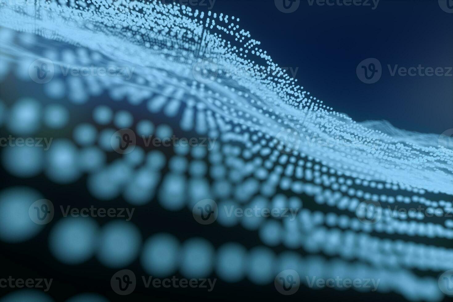 3d rendering, flow dot with gradient background photo