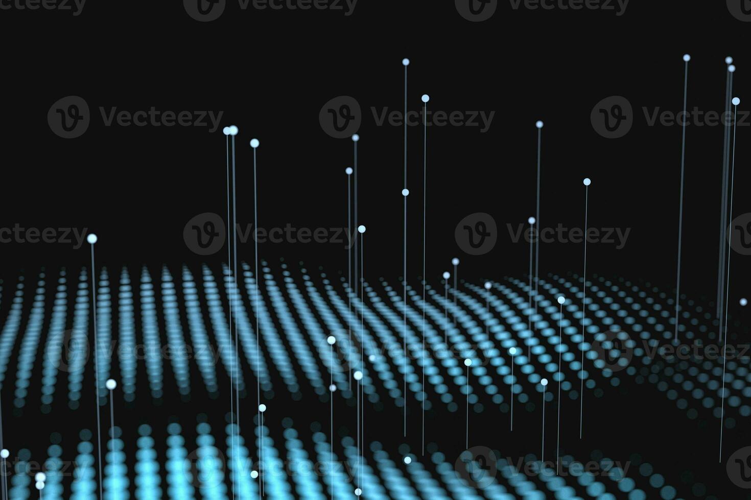 3d rendering, flow dot with gradient background photo