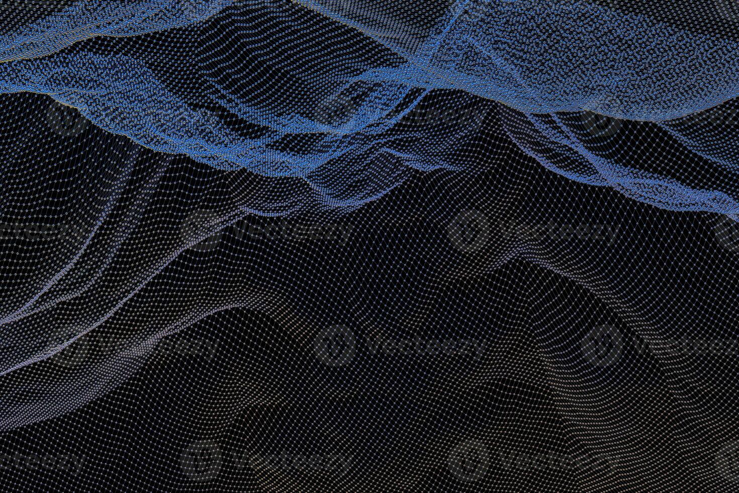 3d rendering, flow dot with gradient background photo