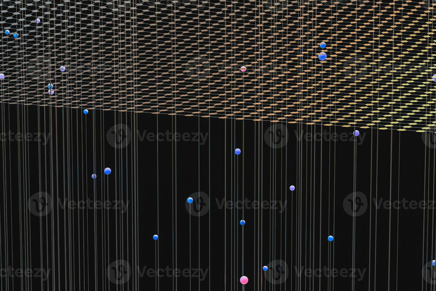 3d rendering, flow dot with gradient background photo