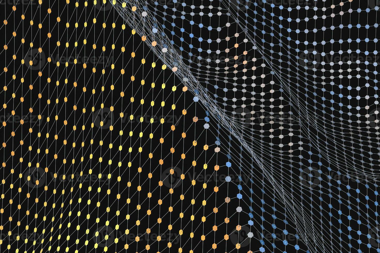 3d rendering, flow dot with gradient background photo