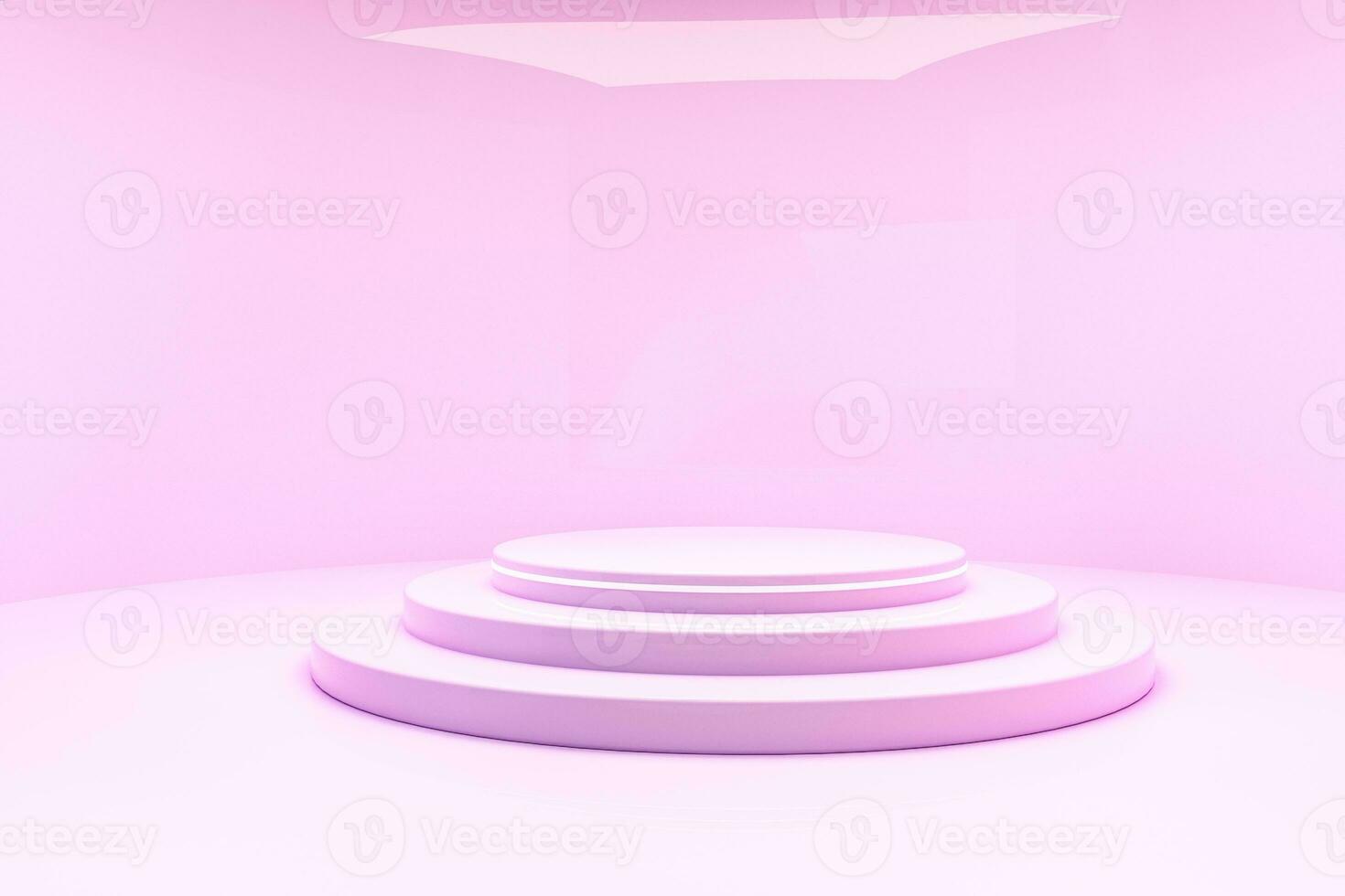 3d rendering, empty platform, stage show photo
