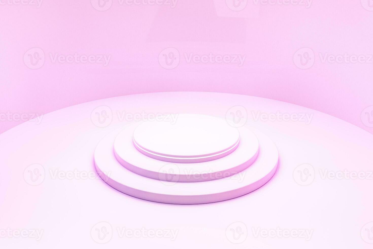 3d rendering, empty platform, stage show photo