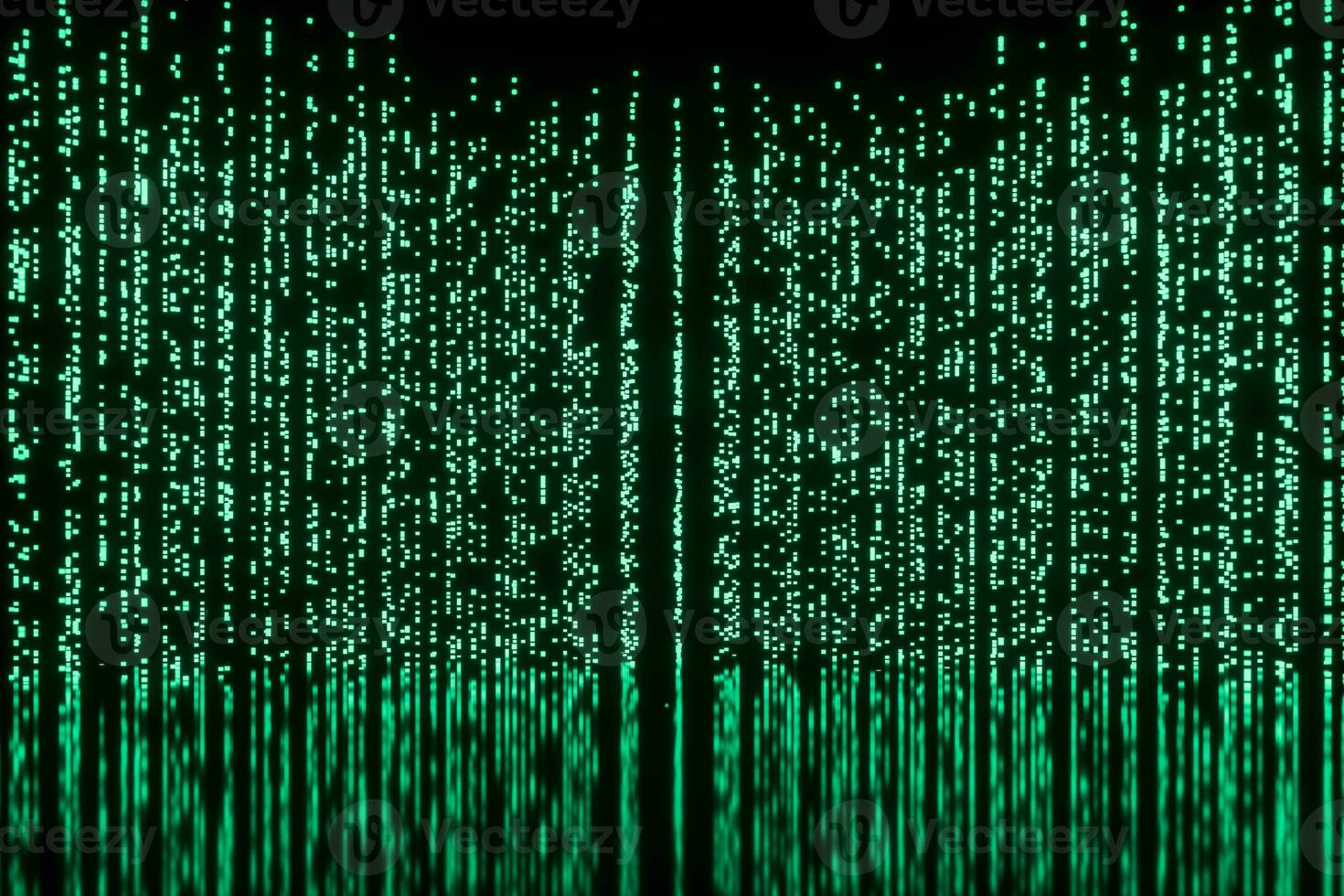 Glowing digital lines with dark background, 3d rendering photo