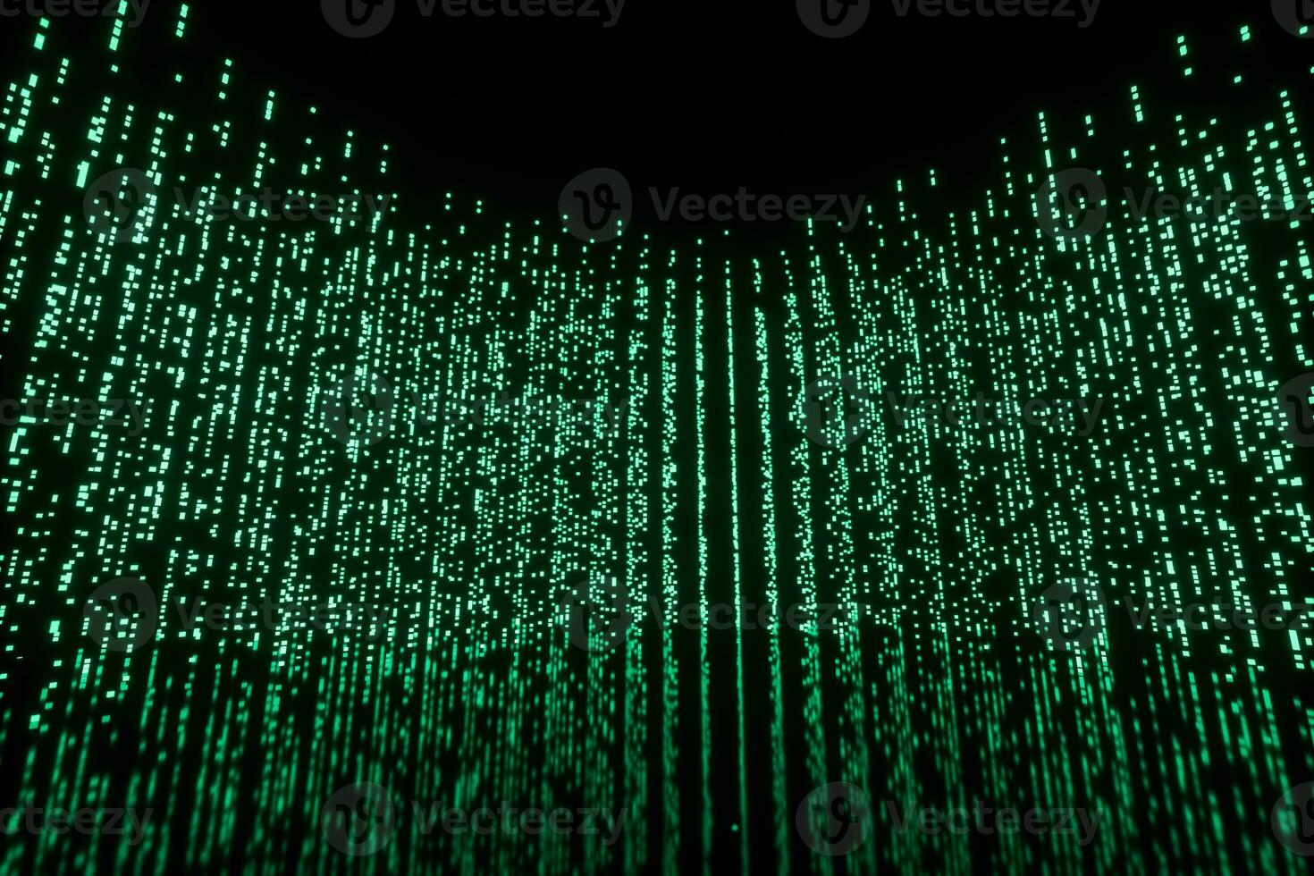 Glowing digital lines with dark background, 3d rendering photo