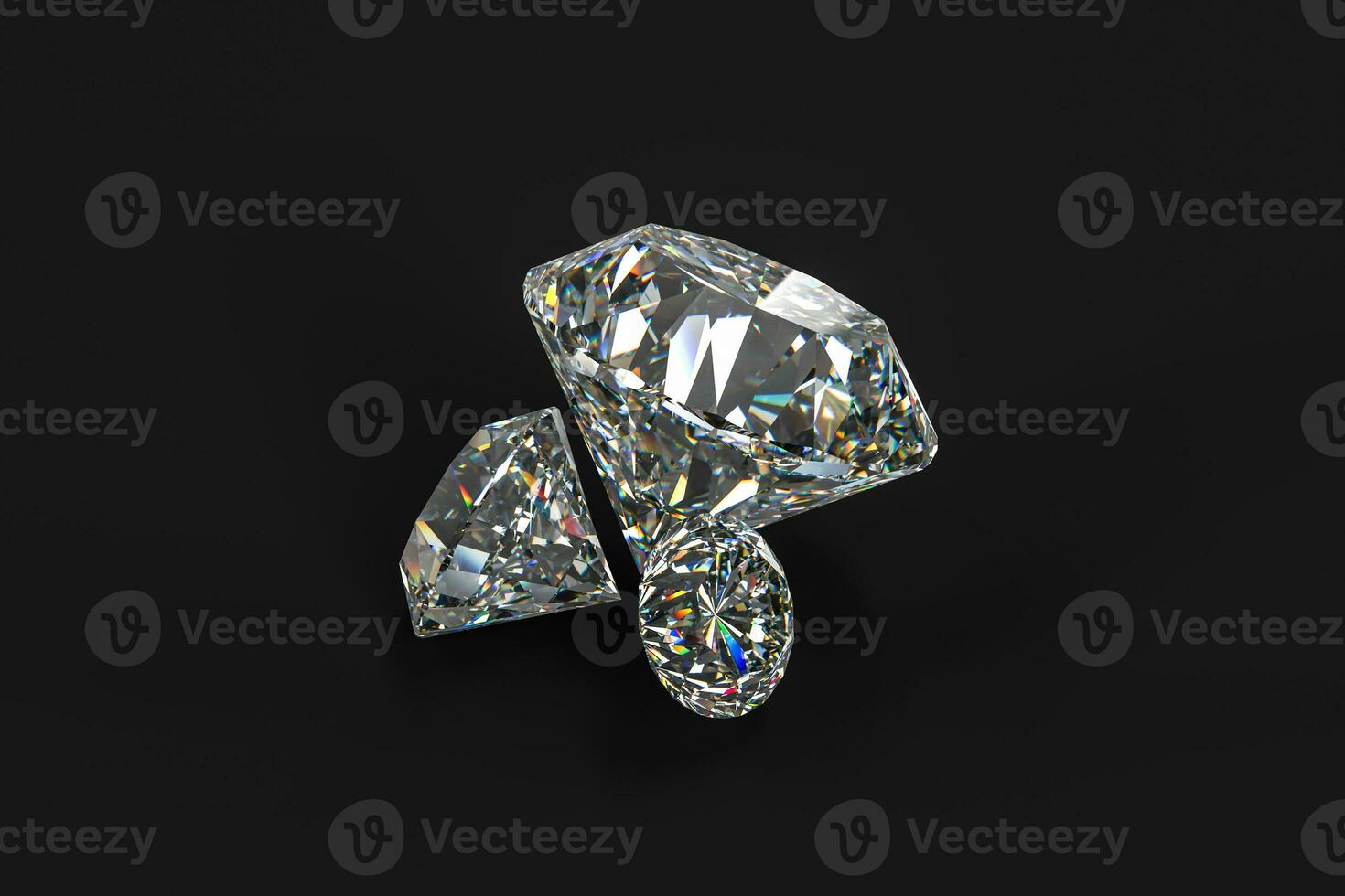 luxury diamond gem, 3d rendering photo