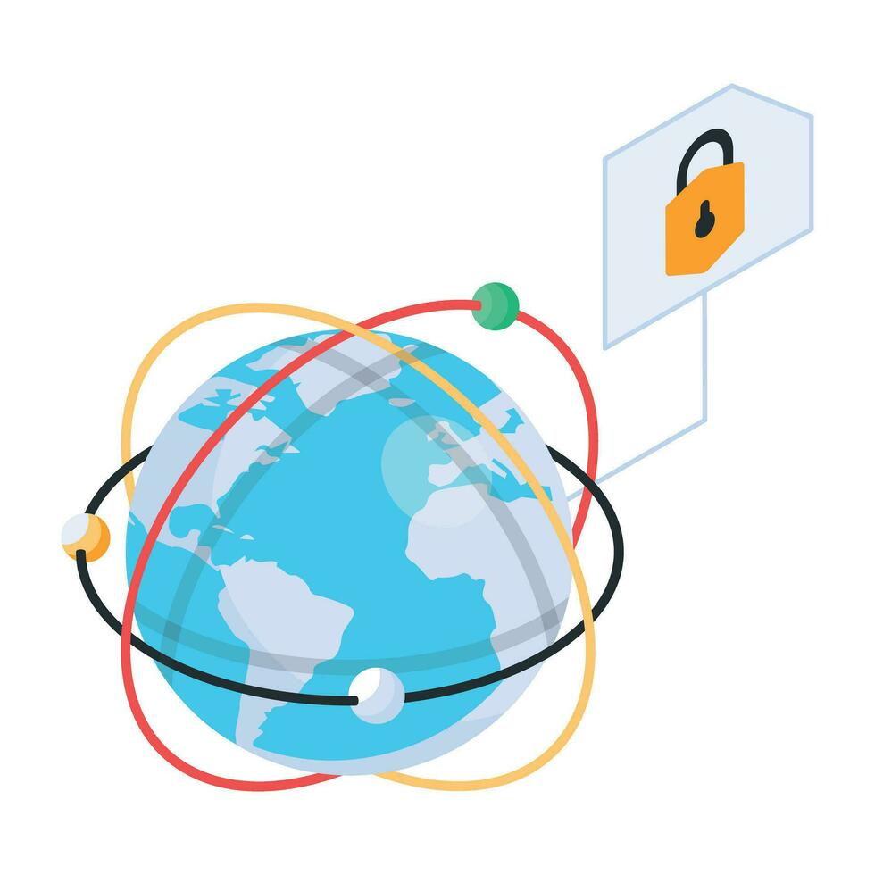 Check out isometric icon of security vector