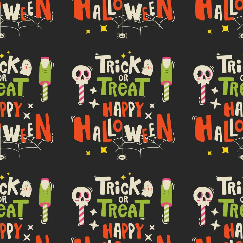 Halloween vector pattern. Endless texture can be used for wallpaper, fill pattern, background.