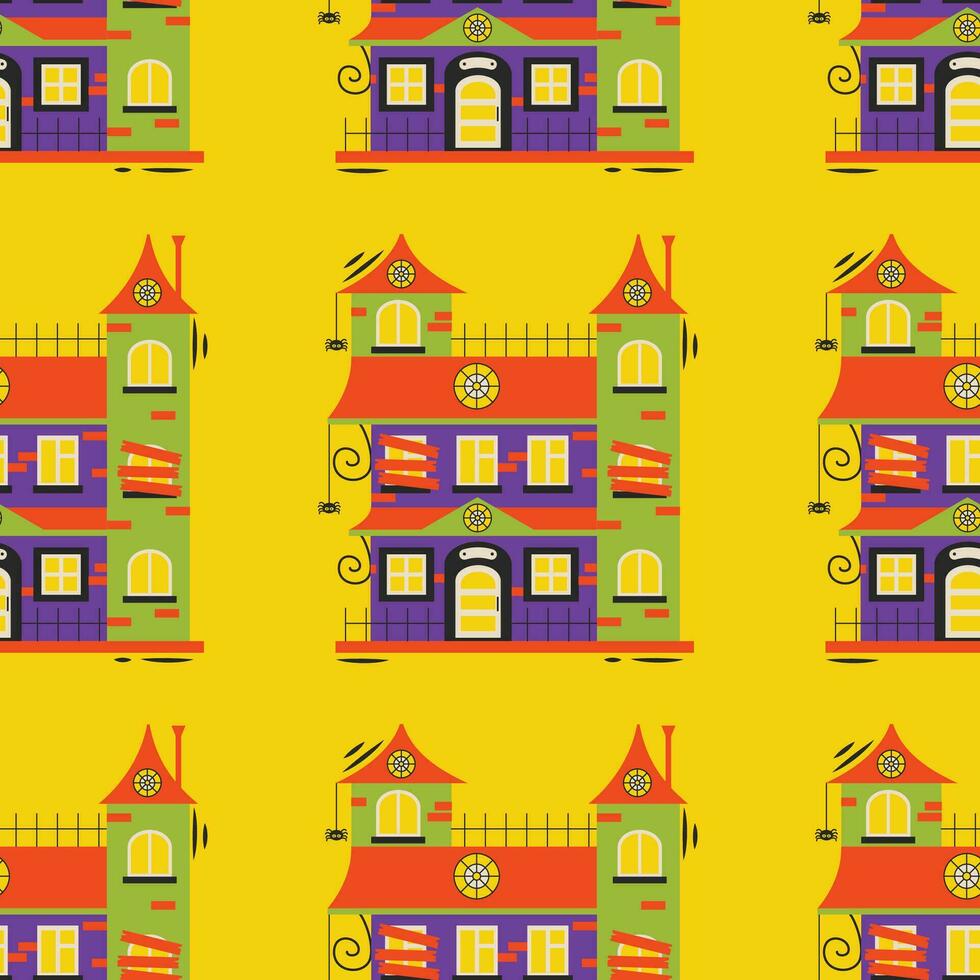 Halloween vector pattern. Endless texture can be used for wallpaper, fill pattern, background.