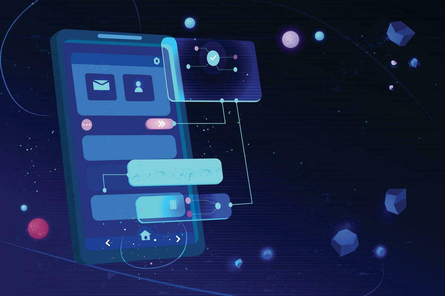 Mobile App Design vector